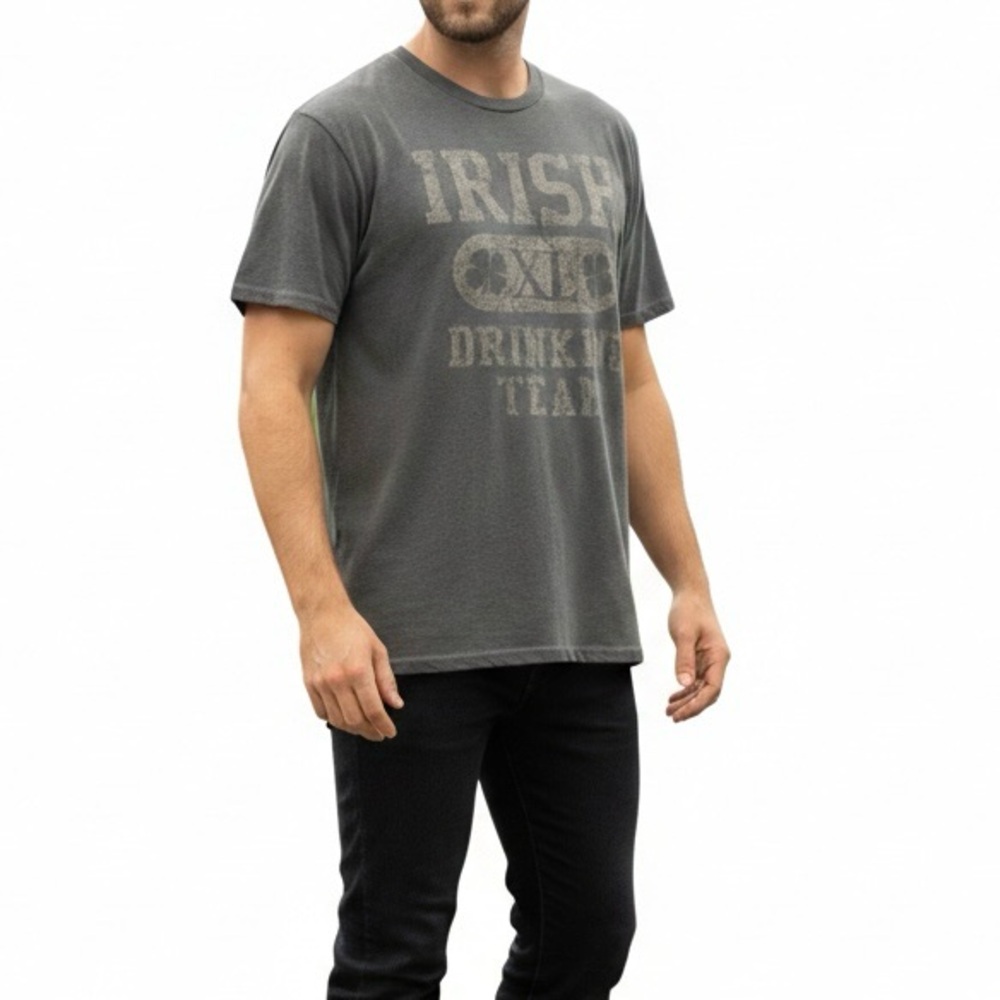 Irish Drinking Team Graphic Tee Shirt Green Retro L Beer St Patrick’s